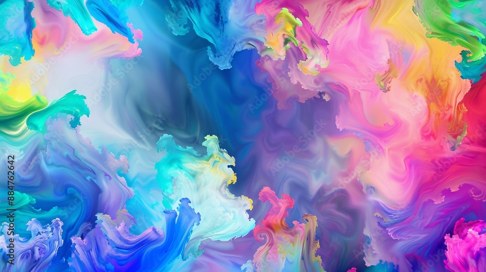 Abstract Colorful Swirling Clouds Abstract Colorful Swirling Clouds