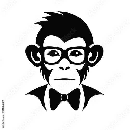 monkey in suit silhouette 