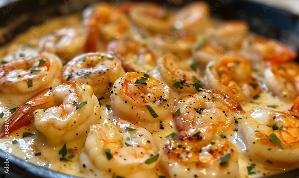 Creamy Garlic Shrimp, Generative AI Creamy Garlic Shrimp, Generative AI
