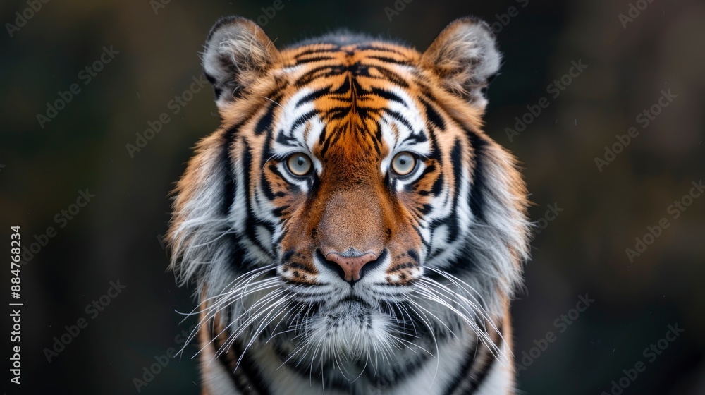 Fototapeta premium Bold tiger stripes, exuding power and wild elegance