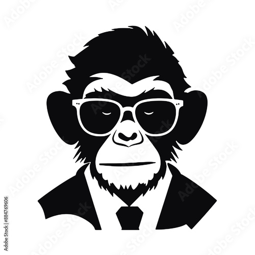  portrait of a monkey in a suit