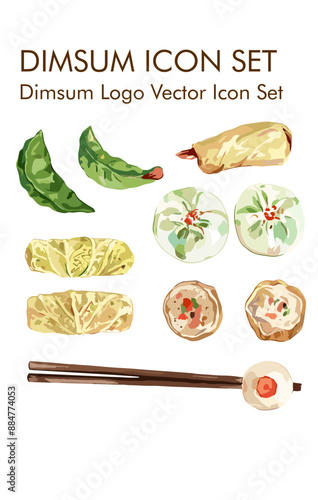 Dimsum logo vector Icon set