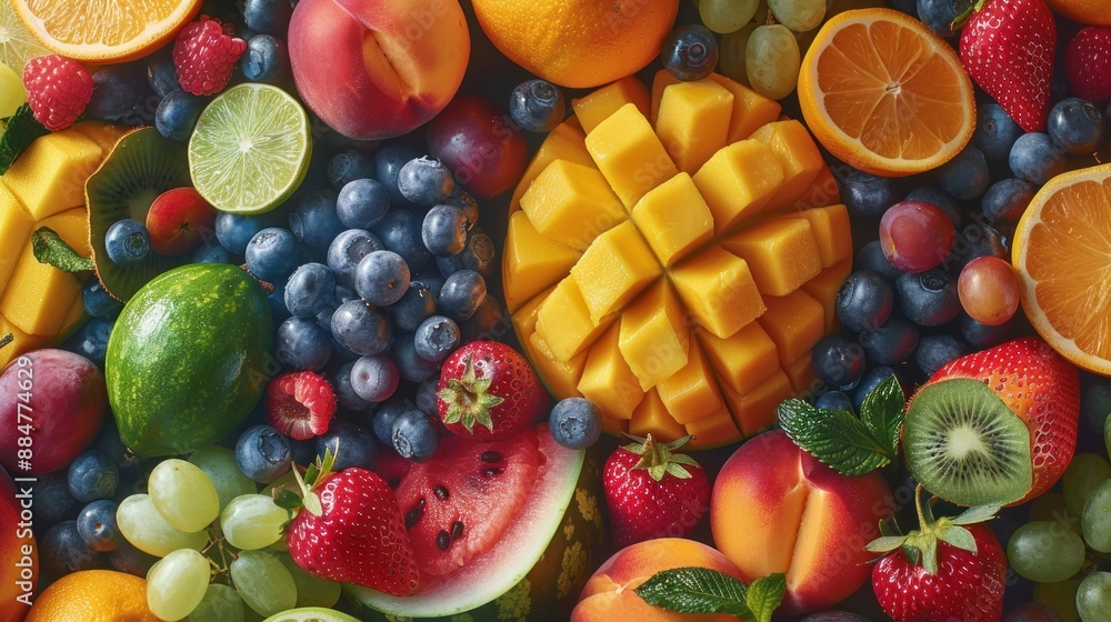 A Colorful Collection of Fresh Fruits A Colorful Collection of Fresh Fruits