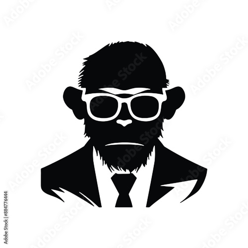 monkey in suit silhouette