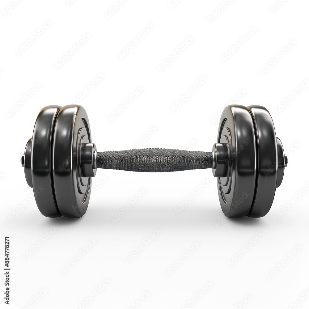 Black Dumbbell Isolated on White Background Black Dumbbell Isolated on White Background