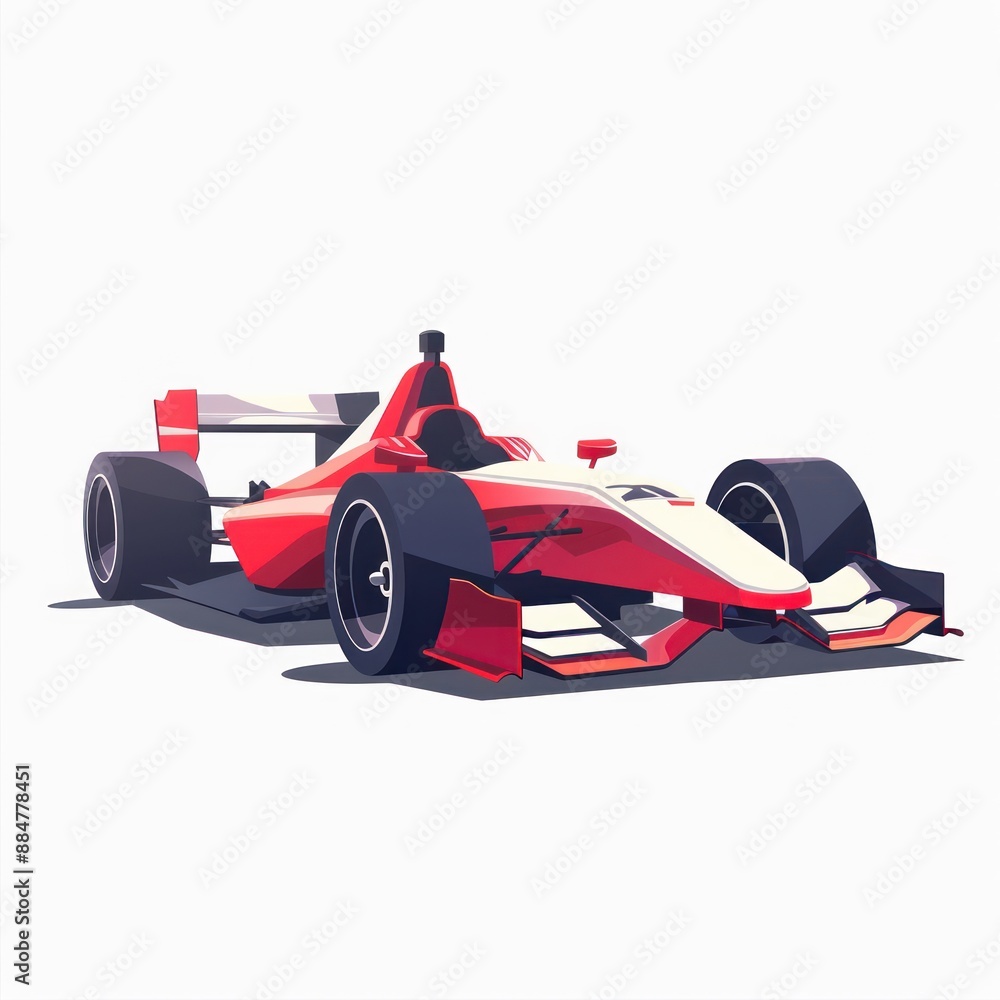 Red Race Car Isolated on White Background Red Race Car Isolated on White Background