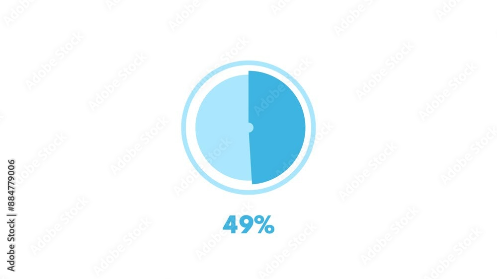 49% Pie Chart Modern Animation 49% Pie Chart Modern Animation