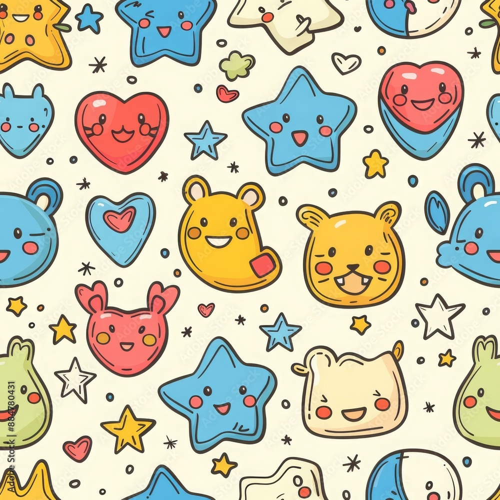 Enchanting Cartoon Collage Enchanting Cartoon Collage