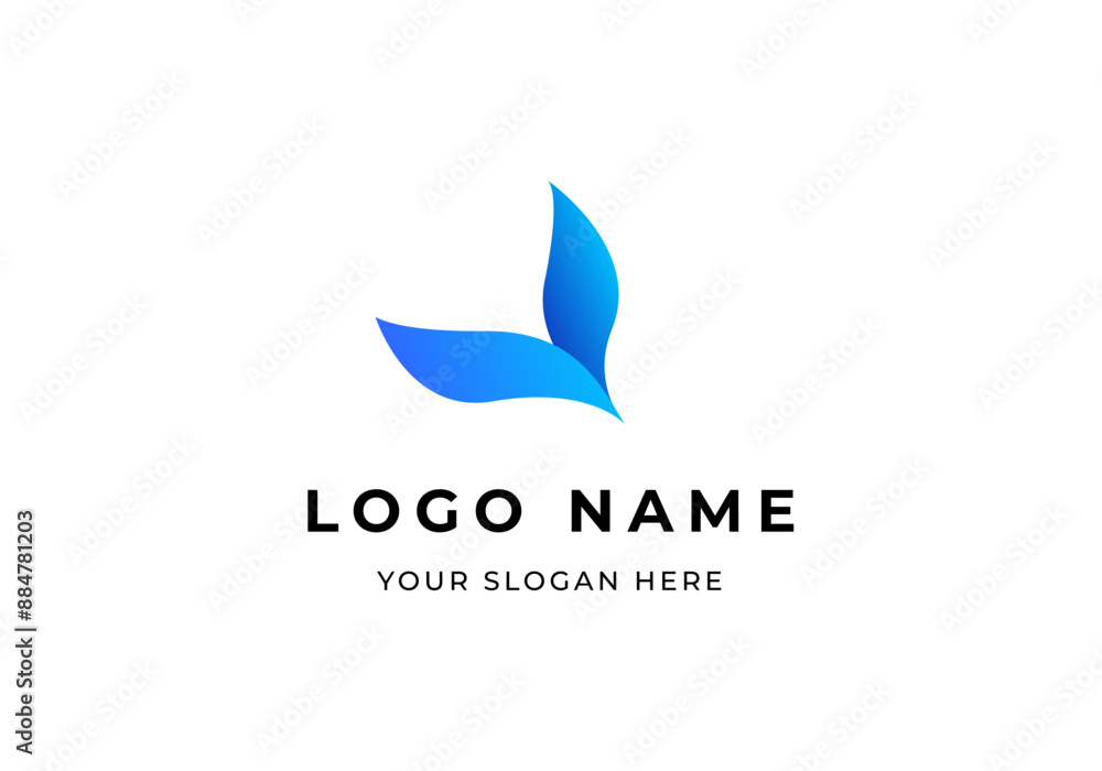 Logo Abstract Bird fly down, Logo whale tail. Modern, Minimalsit, Simple. Editable file Logo Abstract Bird fly down, Logo whale tail. Modern, Minimalsit, Simple. Editable file