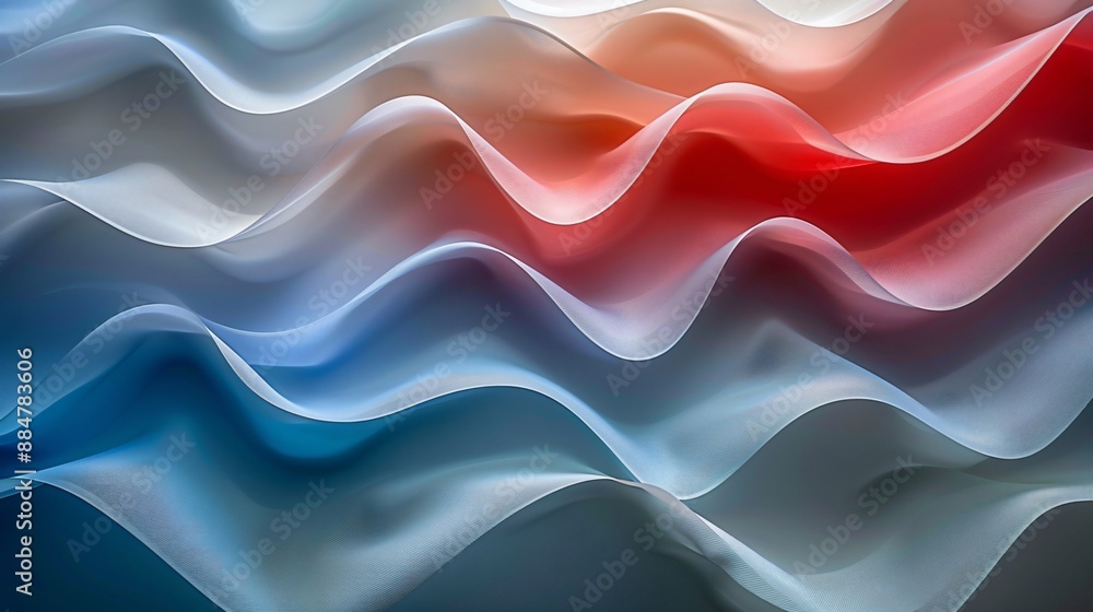 Abstract Wavy Fabric Texture in Blue, Red and White Abstract Wavy Fabric Texture in Blue, Red and White
