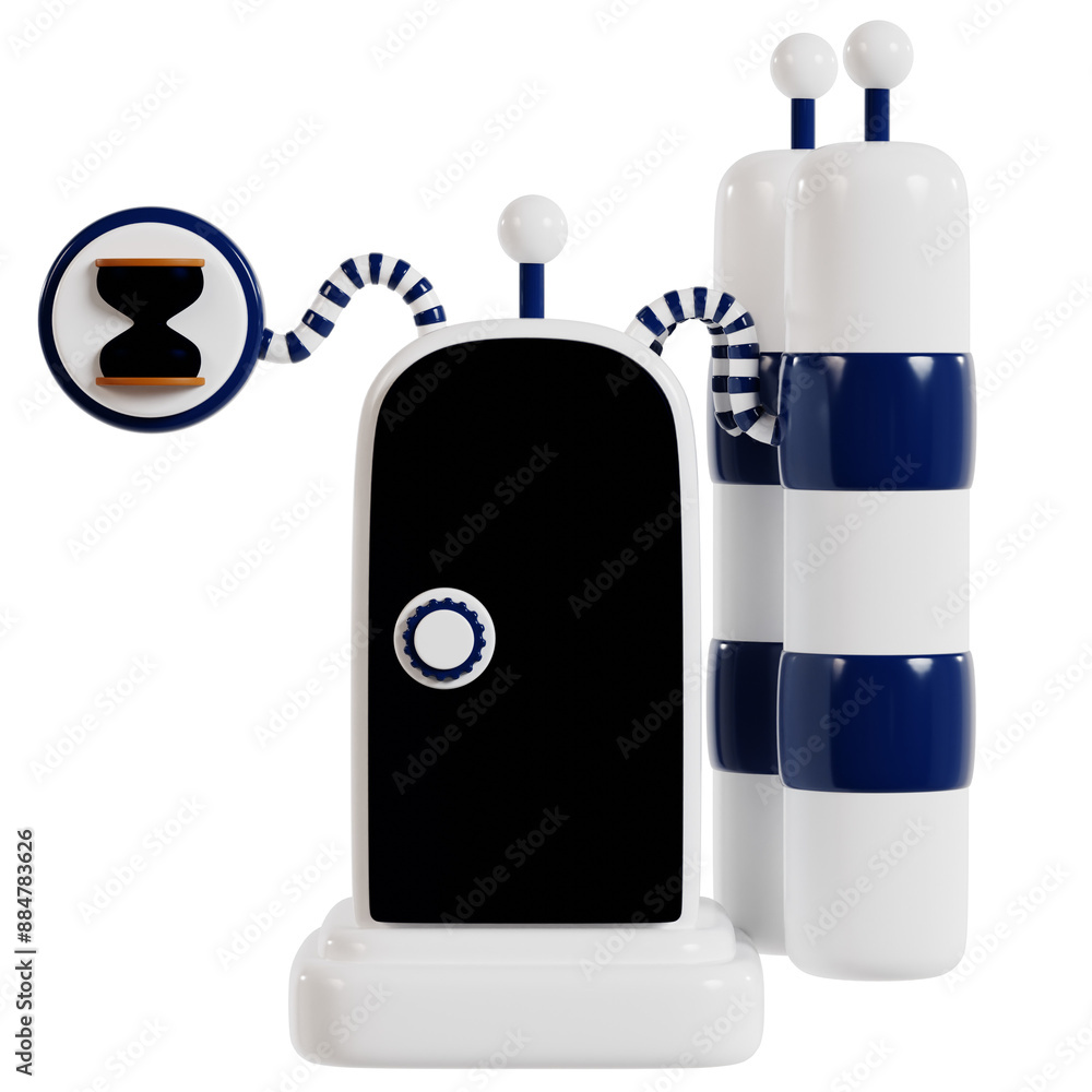 Obraz premium Futuristic Time Travel Device