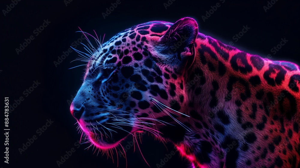 neon jaguar background