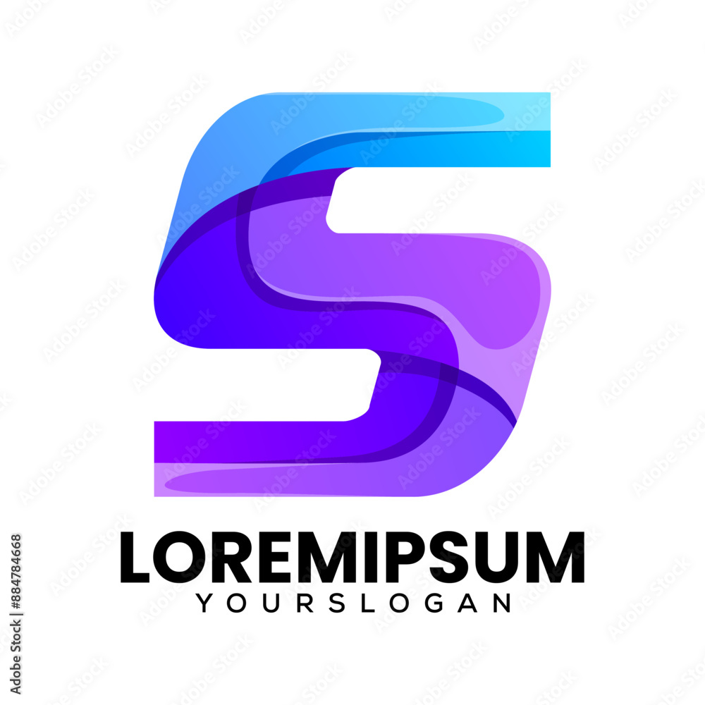 initials letter S colorful logo design initials letter S colorful logo design
