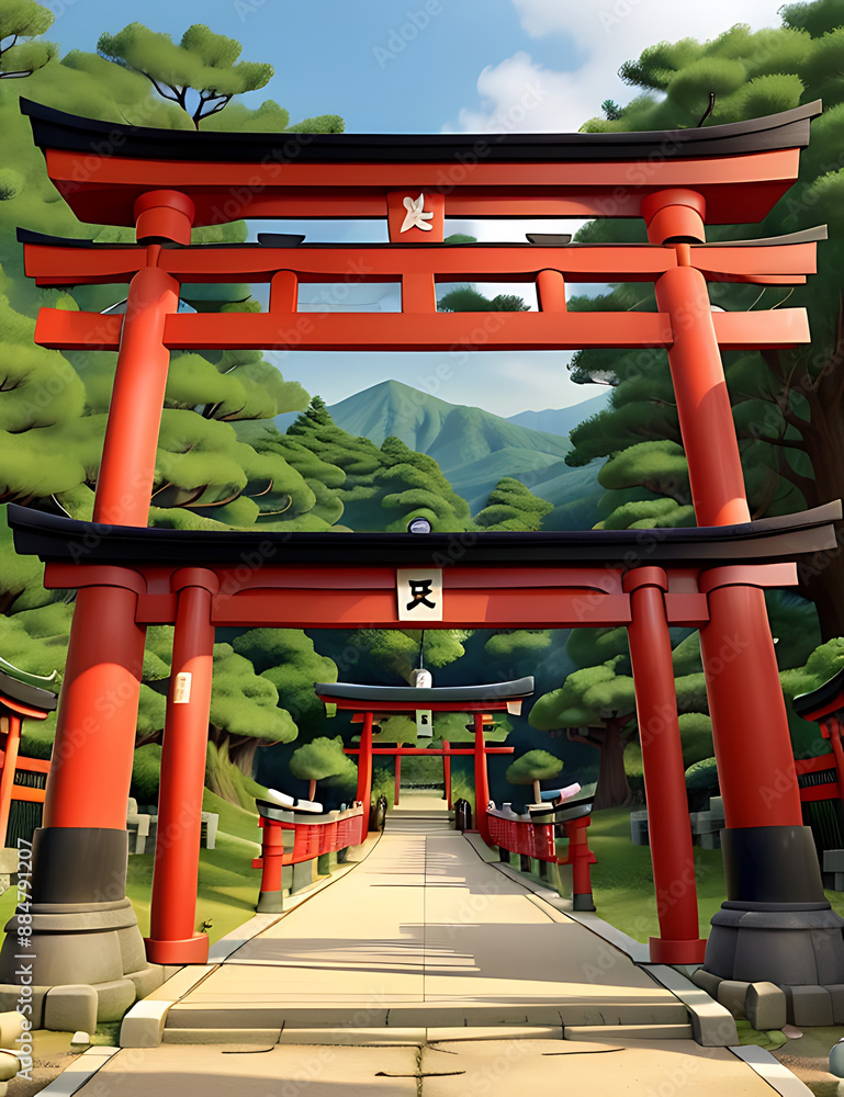 An illustration of a torii gate, marking the entrance to a Shinto shrine or sacred space in Japan, symbolizing the transition from the mundane to the sacred.
An illustration of a torii gate, marking the entrance to a Shinto shrine or sacred space in Japan, symbolizing the transition from the mundane to the sacred.