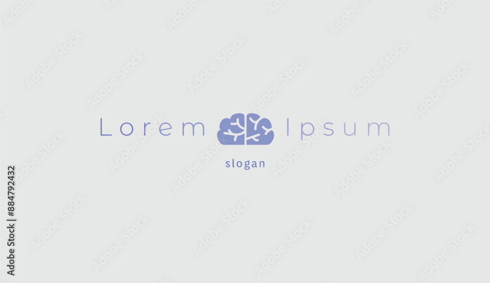 Logo design simple typography brain design technology Logo design simple typography brain design technology