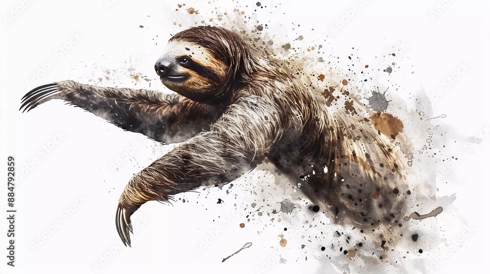illustration style, beautifully isolated on a pristine white background. An imaginative and conceptual wildlife animal artwork which is very beautiful illustration style, beautifully isolated on a pristine white background. An imaginative and conceptual wildlife animal artwork which is very beautiful