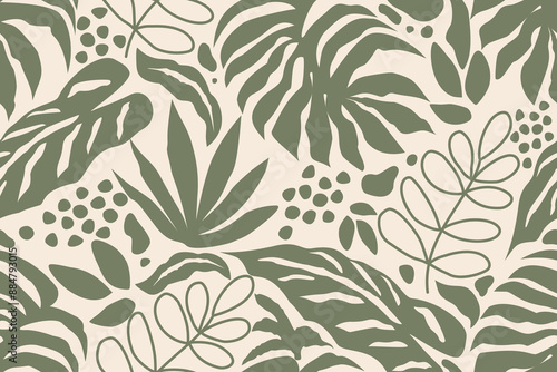Tropica seamless pattern design with beautiful flowers and leaves. floral and leaf patterns design for fabric, cotton, wallpaper, satin, gift wrap, carpet, backgrounds .