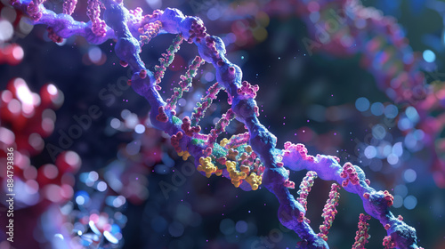 Capture the symphony of cytosine and guanine bonding within the DNA sequence.