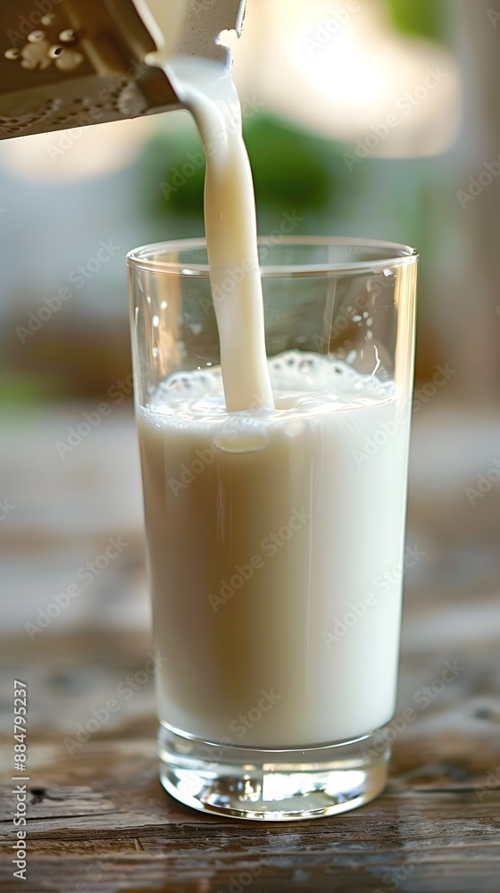 Pouring Milk into a Glass Smooth Beautiful and Bright Pouring Milk into a Glass Smooth Beautiful and Bright