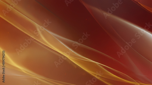 Abstract light background with soft, flowing waves of Red and Orange light