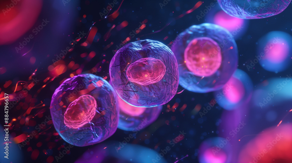 Educational holograph visualizing meiosis and synaptonemal complex