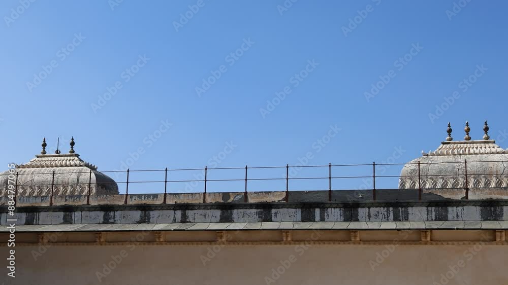 isolated ancient fort dome with bright blue sky at morning isolated ancient fort dome with bright blue sky at morning