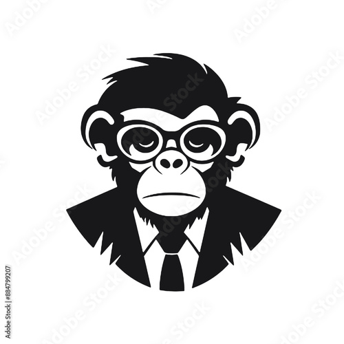 monkey in suit silhouette