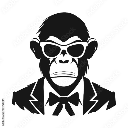 monkey in suit silhouette