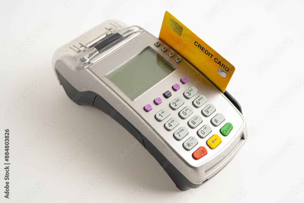 Payment POS terminal technology for finance and shopping business. Payment POS terminal technology for finance and shopping business.