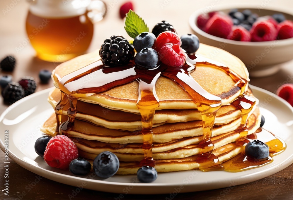 custom made wallpaper toronto digitaldelicious fluffy pancakes drizzled maple syrup, tasty, breakfast, sweet, homemade, stack, texture, warm, buttery, batter, flapjacks, hotcakes, flapjack