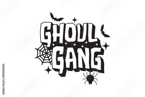 Retro Ghost Ghoul Gang Halloween T Shirt Design