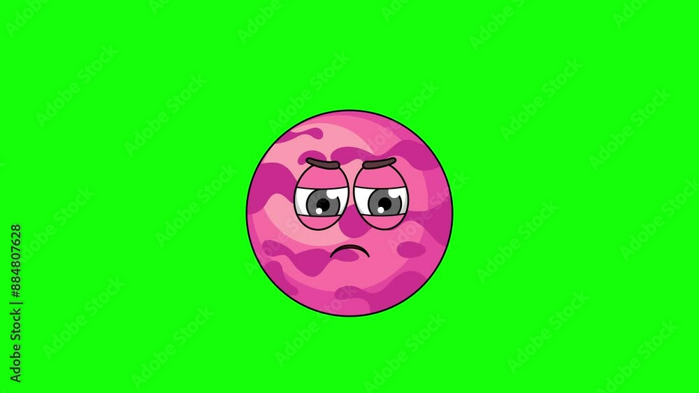 Angry emoticon of ice cream scoop character, loop animation emoji Angry emoticon of ice cream scoop character, loop animation emoji