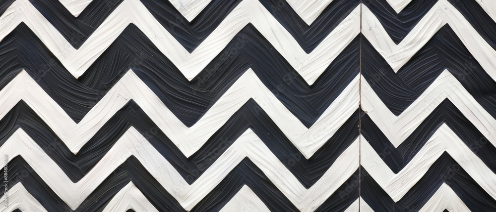 Panoramic close-up, high detail scan of chevron patterned wallpaper texture, Generative AI Panoramic close-up, high detail scan of chevron patterned wallpaper texture, Generative AI