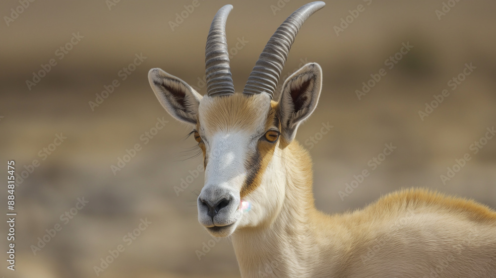 A critically endangered antelope found in Central, known for its distinctive bulbous nose and migratory A critically endangered antelope found in Central, known for its distinctive bulbous nose and migratory