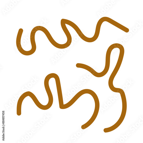 Brown neutral squiggly lines vectors