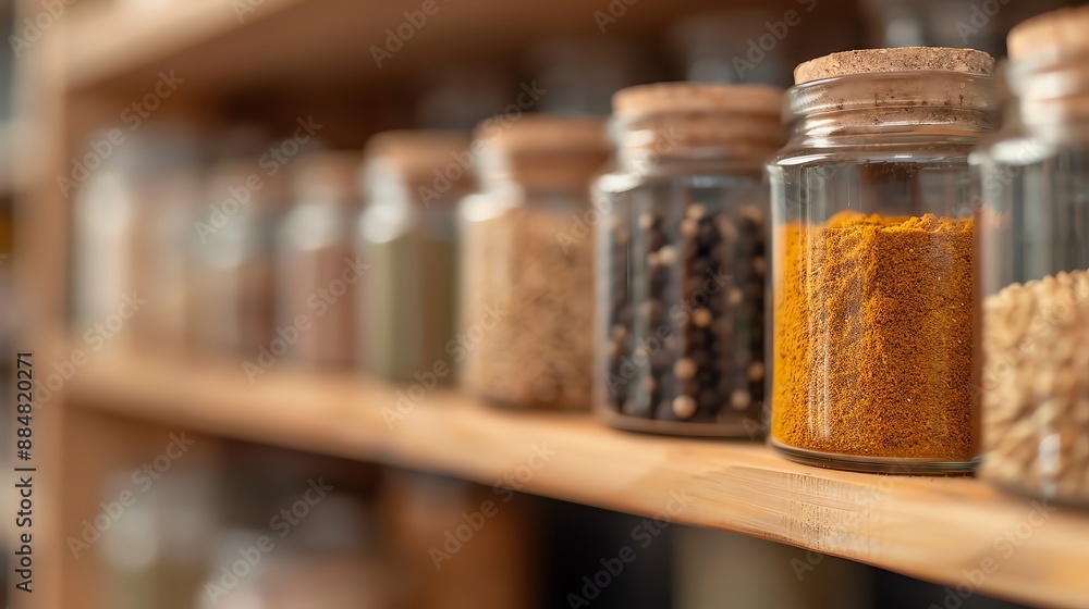Proud owner showcasing spice jar, by rack, zero waste store, eco-conscious shopping Proud owner showcasing spice jar, by rack, zero waste store, eco-conscious shopping