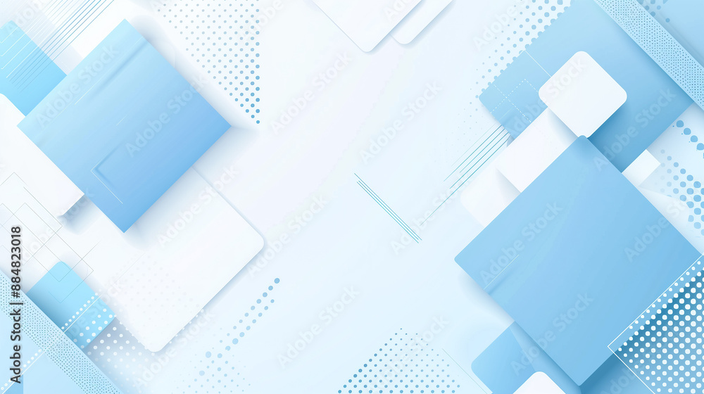 Obraz premium Modern abstract design with blue and white elements, geometric and minimalistic