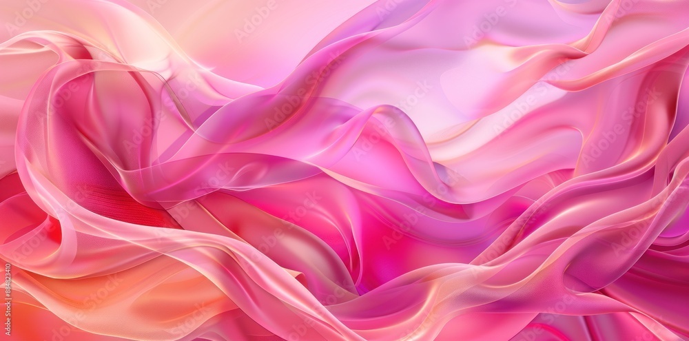 Fototapeta premium Abstract Pink and Orange Swirling Design