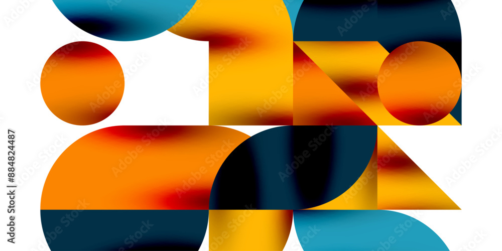 Tech minimal circular shapes geometric art. Vector modern circles Tech minimal circular shapes geometric art. Vector modern circles