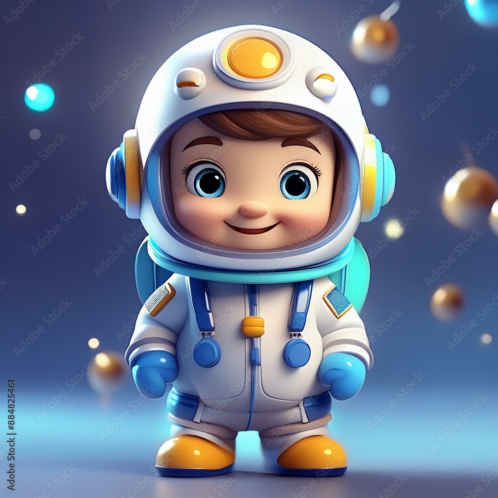 3D Baby Cartoon Astronaut 3D Baby Cartoon Astronaut