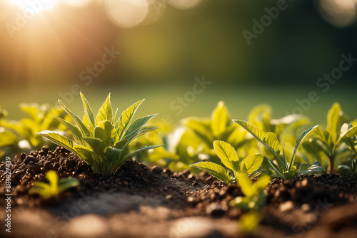 A photo of a plant growing