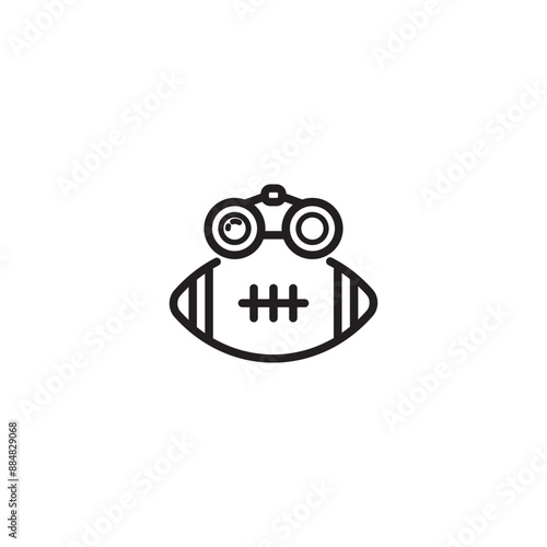 Optometrist icon. Rugby championship optometrist line icon design. Editable icon.