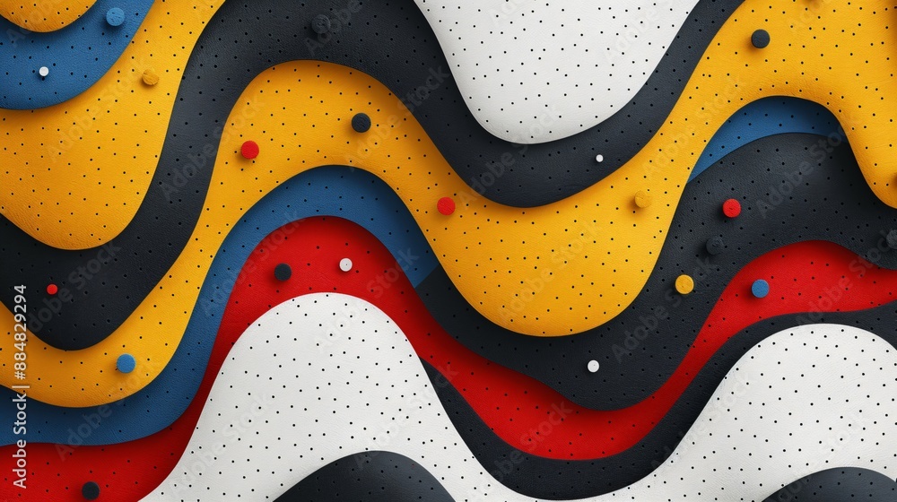 Obraz premium Abstract Wavy Pattern with Colorful Layers