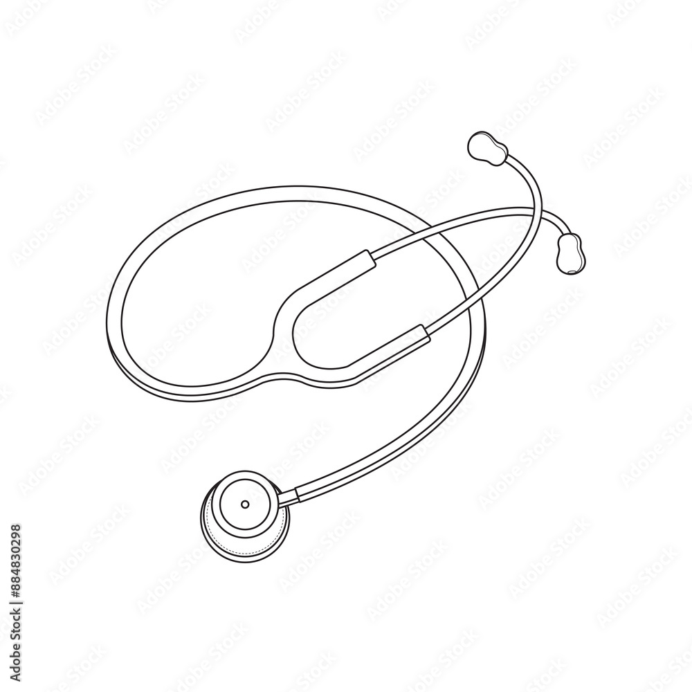 Obraz premium stethoscope Doctor Tools Vector Art, Icons, and Graphics