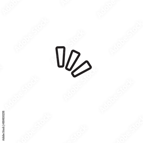 Anxiety symbols hand drawn icon set. Stress and dumbfounded line effects with amazement and vector fright. Editable icon.