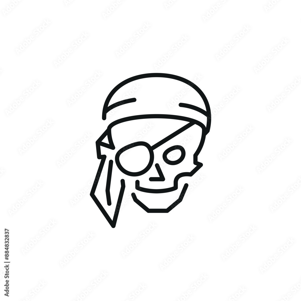 Pirate Skull icon. Simple pirate skull icon for social media, app, and web design. Vector illustration. Pirate Skull icon. Simple pirate skull icon for social media, app, and web design. Vector illustration.