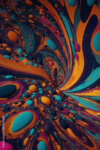 abstract psychedelic background with shapes. photo