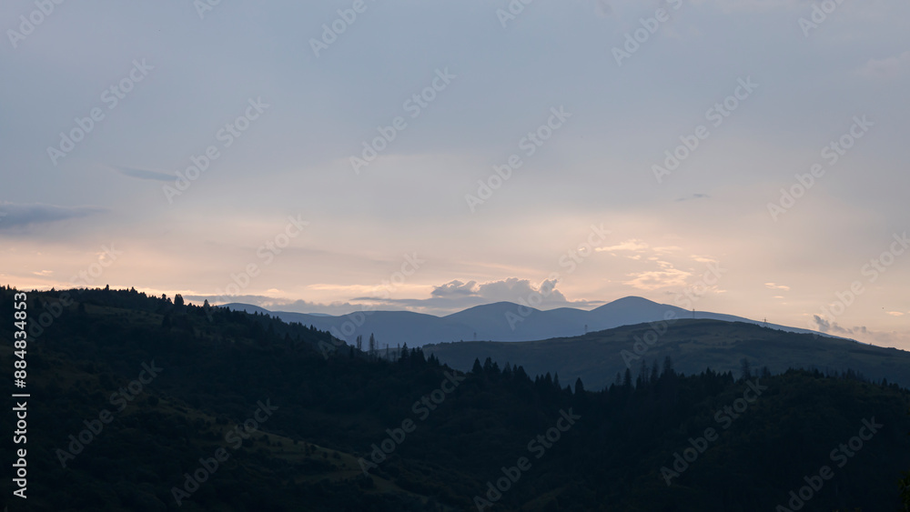Mountain landscape with dramatic clouds Mountain landscape with dramatic clouds