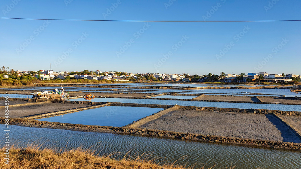 View Of Traditional Salt Field In Central Vietnam. View Of Traditional Salt Field In Central Vietnam.