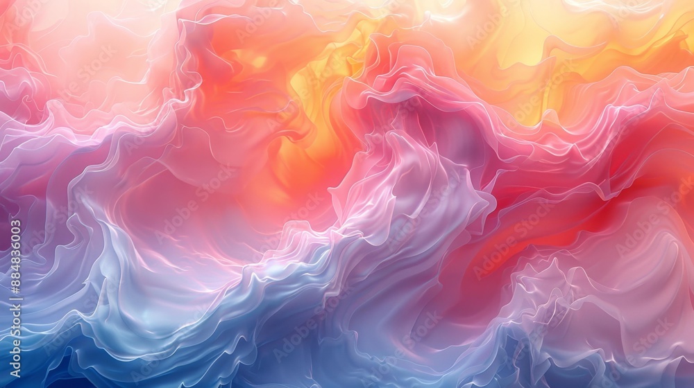 Colorful fluid abstract art - generative ai Colorful fluid abstract art - generative ai